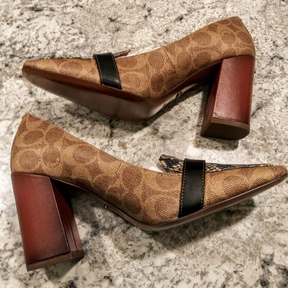 Coach Jade Loafer in Tan/ Natural/ Black- 8.5 - Picture 8 of 8